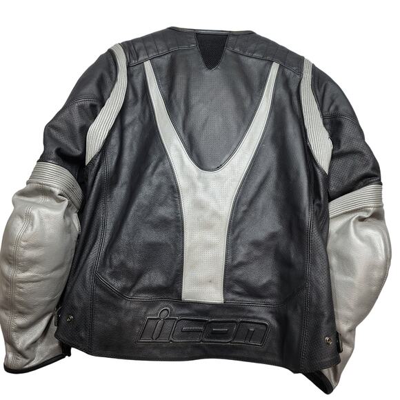 Leather ICON Overlord Lined and Armor Motorcycle Jacket  Size 3XL - Picture 4 of 9